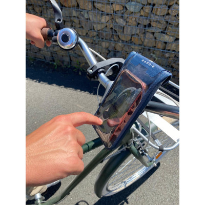 Etui téléphone HAPO-G support SmartPhone Etanche tactile bleu