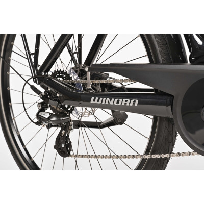 Vélo électrique vtc unisexe 28p alu - WINORA 2026 Tria X7 Low 500 - Mystic Black noir