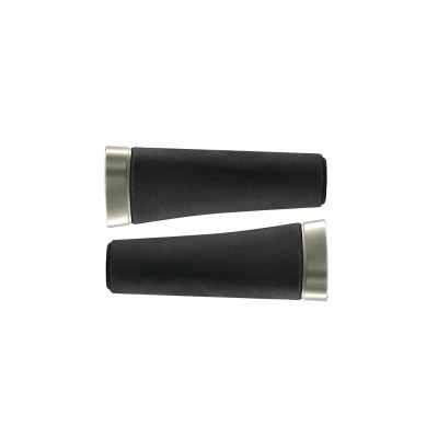 Poignées de guidon ROYAL mousses Nivo Gel Ergo noire embout chrome