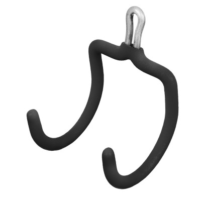 Crochet Double TOPEAK acier Dual Hook gainé noir