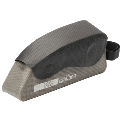 Sacoche avant Bike Packing NORTHWIND sur cadre Grinder TTB étanche gris/noir
