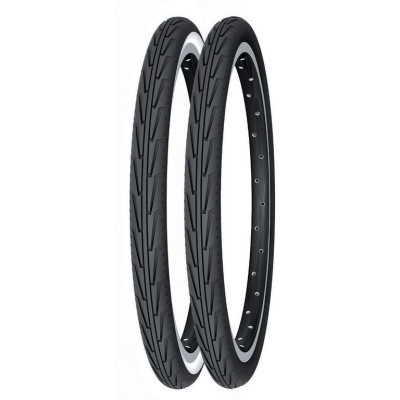 Pneu 24 MICHELIN route Route noir flancs blancs