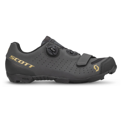 Chaussures vtt et gravel - SCOTT Mtb Comp Boa - gris décor or et noir