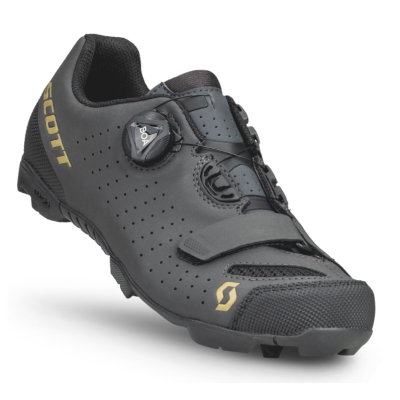 Chaussures vtt et gravel - SCOTT Mtb Comp Boa - gris décor or et noir