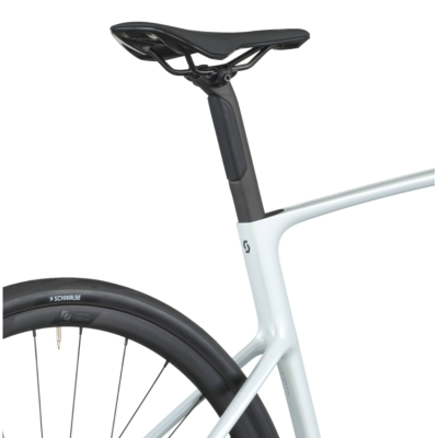 Vélo course 700 carbone - SCOTT 2027 Addict 50 Cumulus White - Blanc cumulus décor noir: 2x12v