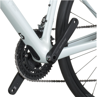 Vélo course 700 carbone - SCOTT 2027 Addict 50 Cumulus White - Blanc cumulus décor noir: 2x12v