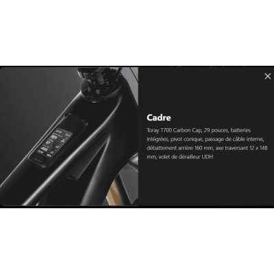 Vélo VTT électrique 29 carbon WHISTLE 2027 AXR C8.6 800