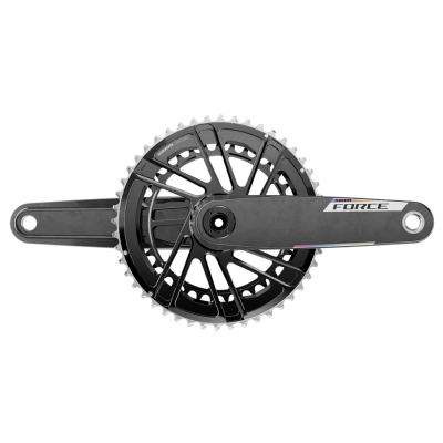 Pédalier SRAM route carbon 12v Force E1 Dub 29 48x35 noir décor argent,