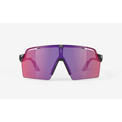 Lunettes route gravel vtt - RUDY PROJECT Spinshield Pro - noir décor rouge et violet