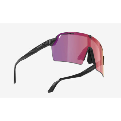 Lunettes route gravel vtt - RUDY PROJECT Spinshield Pro - noir décor rouge et violet