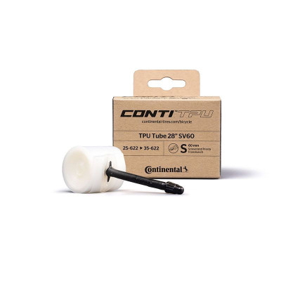 Chambre à air CONTINENTAL route TPU Tube 28 SV60 25/35 polyuréthane clair