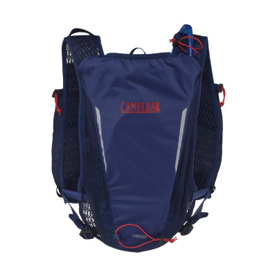 Sac hydratation trail et vélo - CAMELBAK Circuit Run Vest 7 - bleu marine décor rouge
