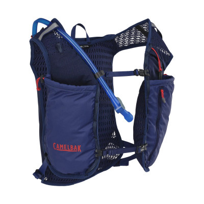 Sac hydratation trail et vélo - CAMELBAK Circuit Run Vest 7 - bleu marine décor rouge