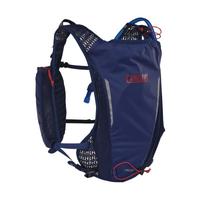 Sac hydratation trail et vélo - CAMELBAK Circuit Run Vest 7 - bleu marine décor rouge