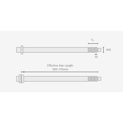 Blocage axe de roue Support PB TOPEAK alu Arrière Zi Rak 12x142 M12 P1 UDH BTR 6 noir
