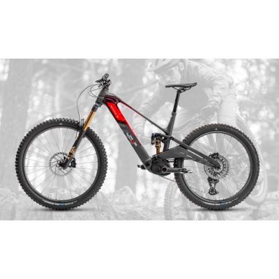 Vélo VTT électrique 29/27.5 carbone ROTWILD 2027 Enduro R.EX900 FS Ultra 864 - Anthracite décor noir et rouge: 160/150