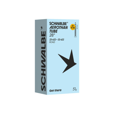 Chambre à air SCHWALBE route Course Aerothan SV15AE 23/32 polyuréthane clair