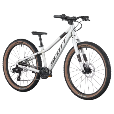 Vélo VTT enfant 9 à 12 ans alu 24p - SCOTT 2027 Scale 400 Rigid - argent mat décor noir : fourche rigide