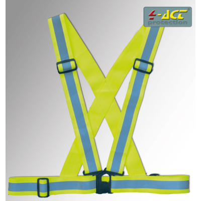 Ceinture baudrier 4-ACT fluorescente et réfléchissante Cross Belt jaune fluo