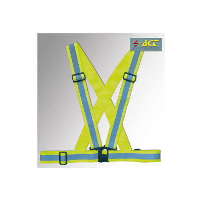 Ceinture baudrier 4-ACT fluorescente et réfléchissante Cross Belt jaune fluo