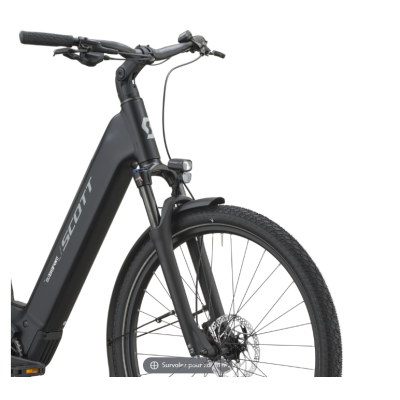 Vélo électrique urbain/vtc unisexe 28/29p alu - SCOTT 2027 Sub Sport 30 Wave USX 540 - Black