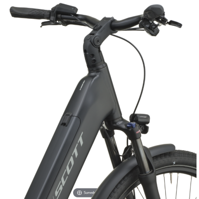 Vélo électrique urbain/vtc unisexe 28/29p alu - SCOTT 2027 Sub Sport 30 Wave USX 540 - Black