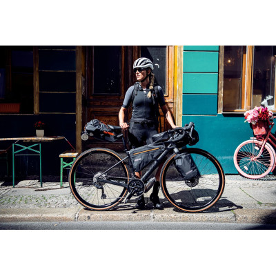 Sacoche de cadre ORTLIEB pvc Frame Pack noir décor orange