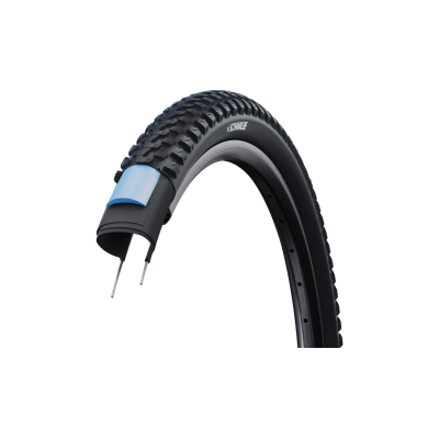 Pneu 27.5p SCHWALBE vtt route Marathon Plus MTB E50 noir flancs noirs