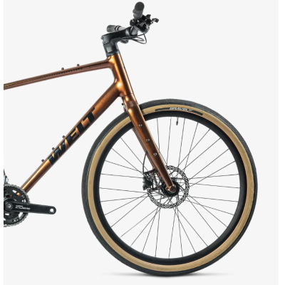 Vélo gravel 700 alu - WELT Stroke 2 FB, Bronze brillant décor noir, Cintre Plat