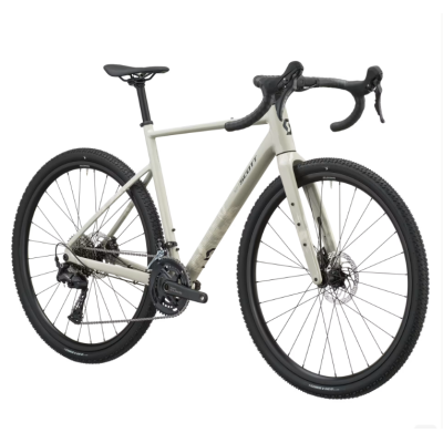 Vélo gravel 700 alu - SCOTT 2027 Speedster Gravel 30 Agate Grey - Gris clair décor blanc et noir : 1x10v