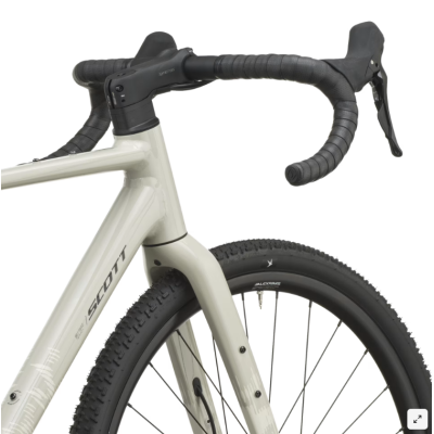 Vélo gravel 700 alu - SCOTT 2027 Speedster Gravel 30 Agate Grey - Gris clair décor blanc et noir : 1x10v