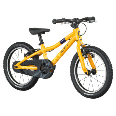 Vélo VTT enfant 3 à 6 ans 16p alu SCOTT Contrail 160 V-brake Mimosa Yellow - Jaune orangé décor jaune et noir : 1x1v