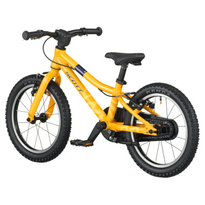 Vélo VTT enfant 3 à 6 ans 16p alu SCOTT Contrail 160 V-brake Mimosa Yellow - Jaune orangé décor jaune et noir : 1x1v