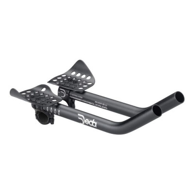 Prolongateur DEDA alu clm triathlon Parabolica 1 Alta 31.8 courbé noir décor blanc