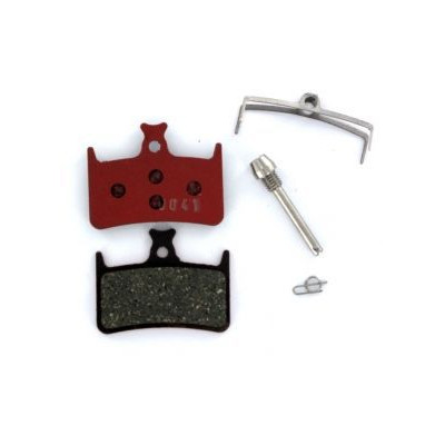 Plaquettes de frein HOPE support acier M4 E4 Rouge Standard, Semi-métallique,